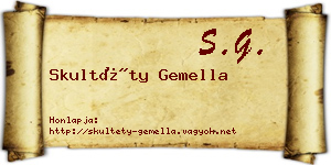 Skultéty Gemella névjegykártya